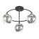 Chandelier "Drops" 3x60W E27 Black 49x49x25.5cm
