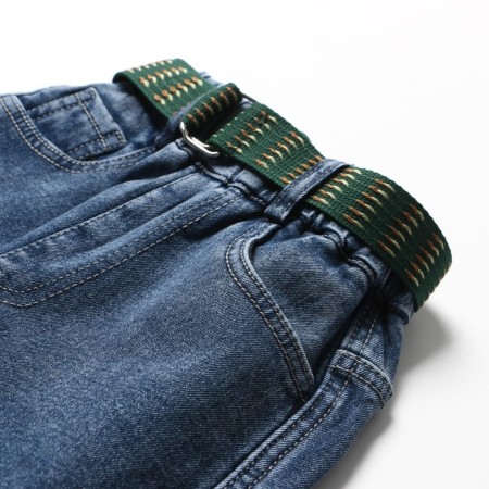 Jeans for a boy, blue color, height 98 cm-1