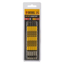Denzel 11646 bit set, round profile, PH2 x 127 mm, steel S2, 5 pcs.