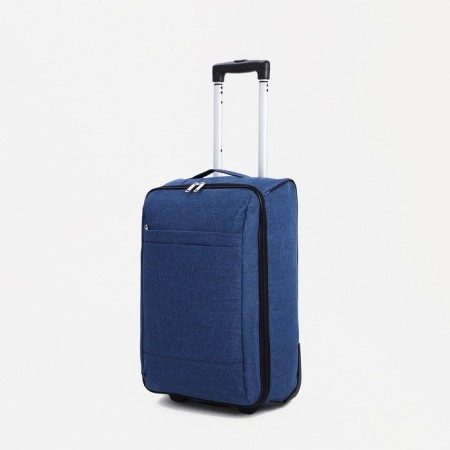 Small suitcase, 20 "," Factory Cartes ", lightning department, external pocket, 2 wheels, blue color