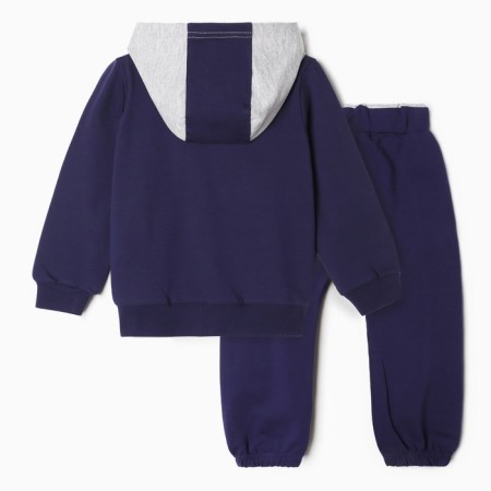 Kit for children (sweatshirt, trousers), dark blue color, height 86 cm-9