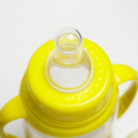 A bottle of feeding "Fruit Beach", classic throat, 150 ml., 0 months, cylinder, with handles-2
