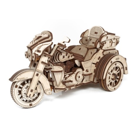 A prefabricated EWA wooden model “Motorcycle. Trike "-11