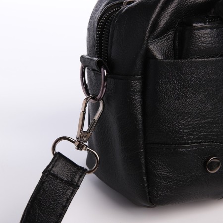 Bag Cross-Bodi with a zipper, black color-3