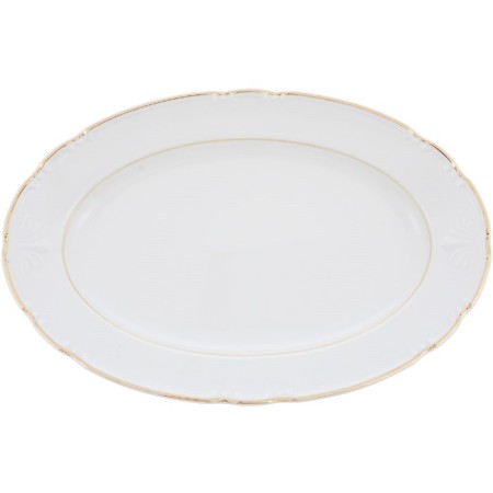 Oval Constance dish, decor "Golden thread, gold layer", 36 cm