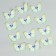 Decor for creativity "Butterfly", two -layer, set of 12 pcs., Size 1 pc. - 5 × 4 cm, green color