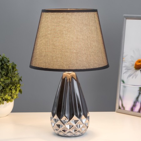 Table lamp "Florence" E14 40W Black-CHROM 22.5x22.5x35 cm Risalux-2