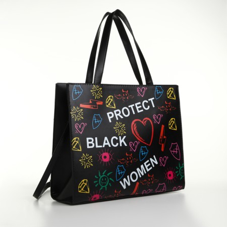 Women's bag with lightning, black color-3