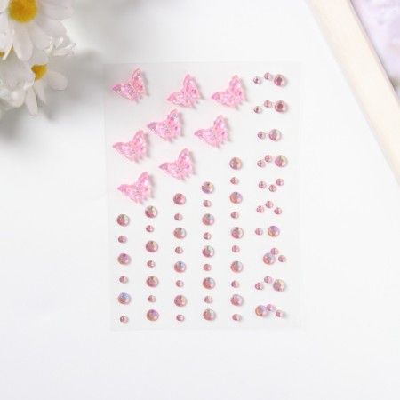 Sticker Plastic Ryza "Flight of the butterfly" pink 11x7.8 cm-1