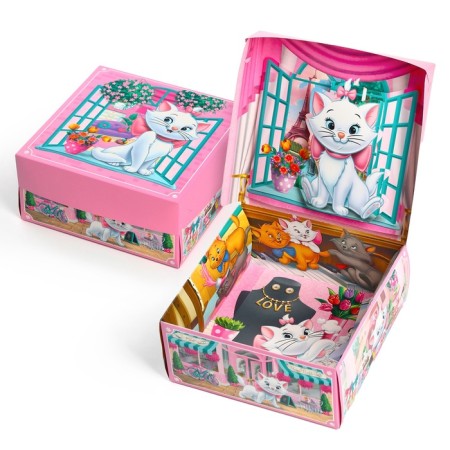 Gift box with 3D, ARISTOKOTICA cats, 15x15x7 cm