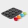 Baking uniform “Silicon Plus”, 35 × 26.5 × 2.5 cm, 12 cells, silicone tabs, anti -stick coating, color of molds mix