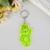 A keychain plastic reflective "Bunny - Hello!" Mix 6.7x4.1 cm