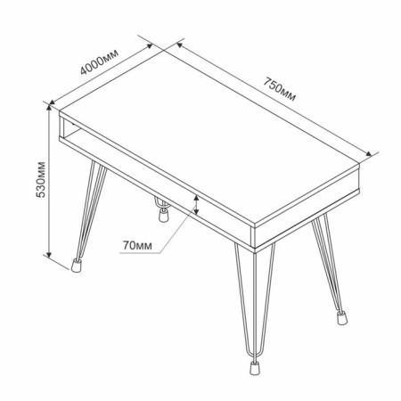 Coffee table loverpool 75x40x53 cm, oak craf gold, black-4