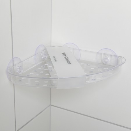 Shelf in the bathroom corner on suction cups Bath Collection, 24 × 19 × 3 cm, color mix-1