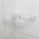 Shelf in the bathroom corner on suction cups Bath Collection, 24 × 19 × 3 cm, color mix