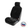 Front seat, artificial fur, rhombus, size 55 x 135 cm, black