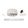 Crystvo Crystvo BORDER, 77411, ZV 9-6 pc/15, with a latch and a slide, right