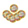Disposable paper plate "Happy Birthday" star, 18 cm