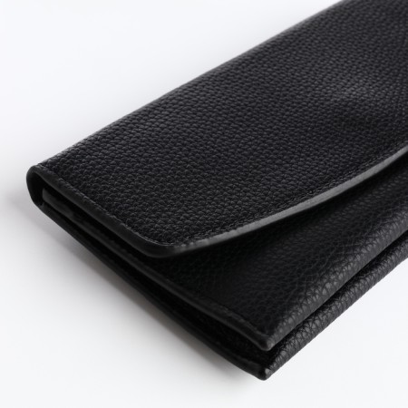 Women's wallet on a magnet, black color-2