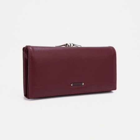 Women's wallet on magnets, burgundy color