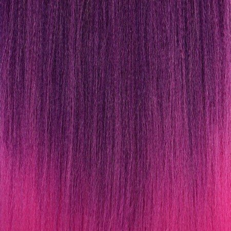 SIM-BRAIDS Kanecalon is three-color, corrugated, 65 cm, 90 gr, light/purple/pink (#FR-36) color-1