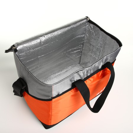 Bag-Termyu two-flower 36l, 42*25*35, DECD for Meln, 3 N/pocket, Rag belt, gray/orange-2