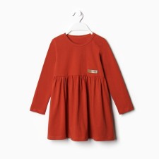 Dress for girls, terracotta color, height 92-98 cm