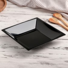 Plastic disposable plastic, 17.2 × 17.2 cm, square, deep, black