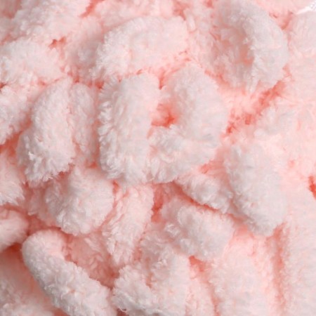 Yarn "Puffy" 100 % micropoliester 9m/100g (639 - light pink)-2