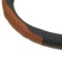 Torso steering wheel, genuine leather, size 38 cm, perforated insert, black and brown