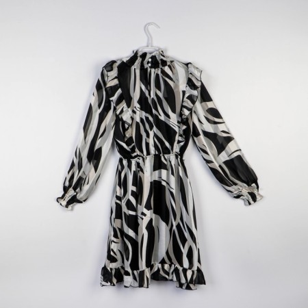 Shiphon dress SL, 40, striped-7