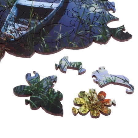 Figure puzzle “Boat on the Autumn River”, 110 parts, 28.8 × 20.2 cm-3