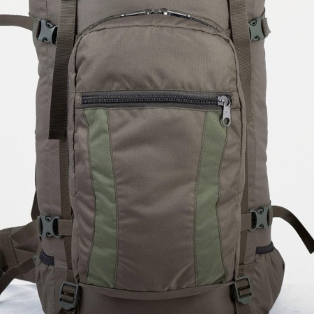 Tourist backpack, TAIF, 70 l, cord department, outer pocket, 2 side nets, olive color-3