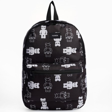 Backpack School Textile Teddy, 42x14x28 cm, black color-3