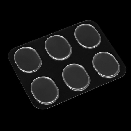 A set of shoes, on a glue base, silicone, 6 pcs, a transparent color-3