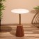 Coffee table 40x40x59 cm, marble, aluminum, tree