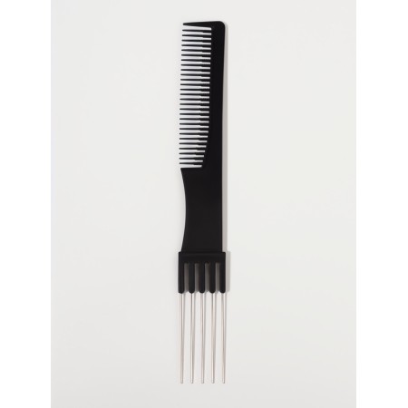 Comb with ponytails Metal 20*2.7 cm plastic black bag QF-1