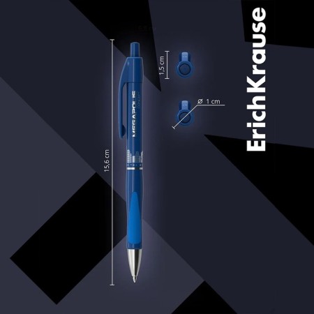 Gel handle Megapolis Gel, node 0.5 mm, blue ink, letter line length 500 meters-5