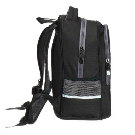 School backpack, 40 x 33 x 19 cm, ergonomic back, stavia "monochrome", black/orange-3