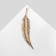 Brooch "Liszt" is elegant, the color is blue-white in gold