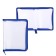 Lightning folder from 3 sides A5, 450MKM, transparent, with a blue cant