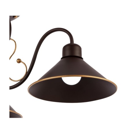 Ceiling EVOLUCE lamp. Sle120402-03. Ciolla. 3x60 watts, E27, 66x66x24 cm, dark -brown color-5