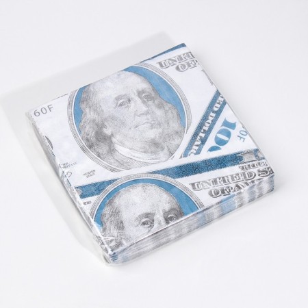 Souvenir napkins "Back of bucks", 2 layers, 25 sheets, 33x33 cm-1
