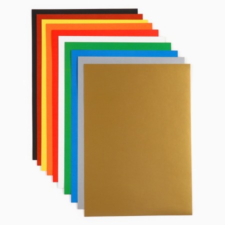 A4 Cold Heart Set: 10 liters of color unilateral cardboard + 16l color bilateral paper-2