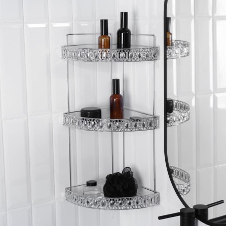 Corner regiment 3-tier shade, 23 × 23 × 56 cm, color chromium-2