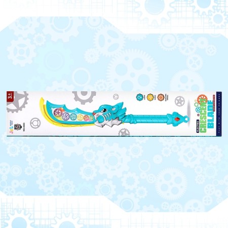 Glef sword, with gears, light and sound effects, works from batteries, mix color-5