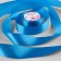 Satin tape, 40 mm × 23 ± 1 m, azure color