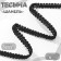 Decorative braid "Chanel", 8 mm, 10 ± 1 m, black color