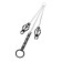 Clamps for nipples with a ring for a penis, Toyfa Metal, black-silver color