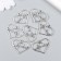Decor for creativity Metal "heart with a cardiogram" set 7 pcs silver 3x2.4 cm